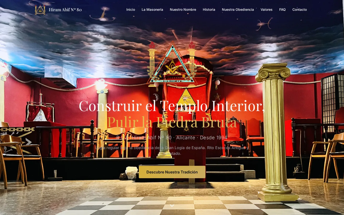 Professional web design Quiero Ser Masón by AdsVentas — example of Masonería & Formación