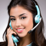 Agente de atención al cliente sonriendo con auriculares – AdsVentas contacto